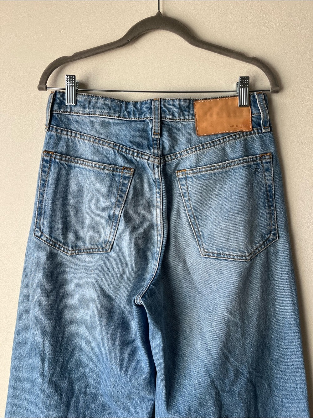 Rag & Bone Maya Faded High Rise Wide Leg Jeans Denim - Picture 9 of 11